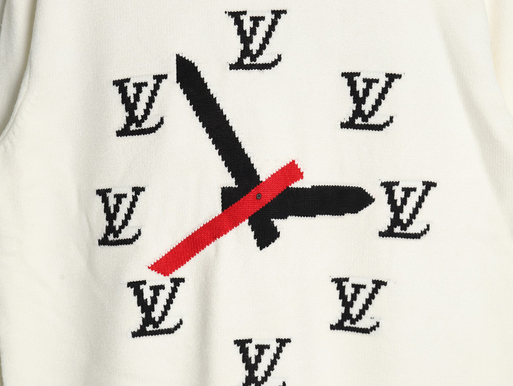 l0*is V*t0n clock logo sweater