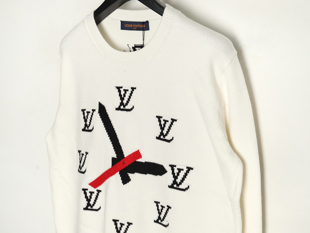 l0*is V*t0n clock logo sweater
