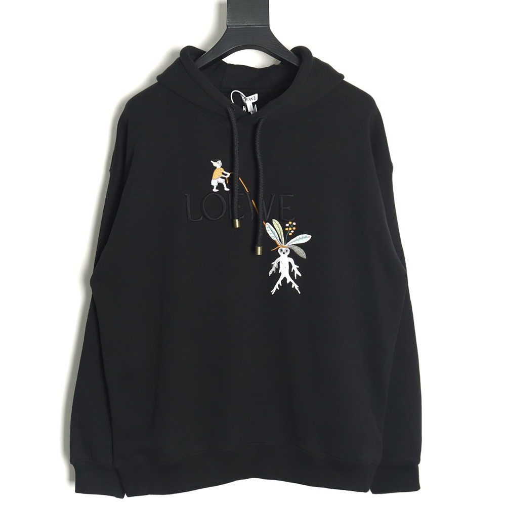 L0ew* x suna fujita embroidered hooded sweatshirt