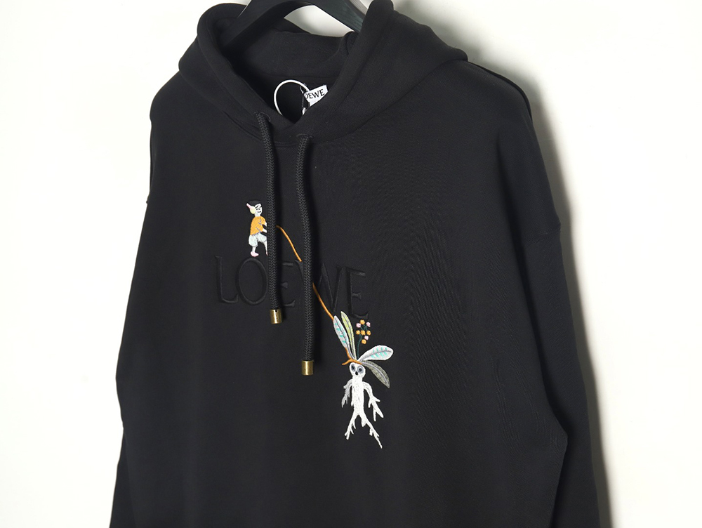 L0ew* x suna fujita embroidered hooded sweatshirt