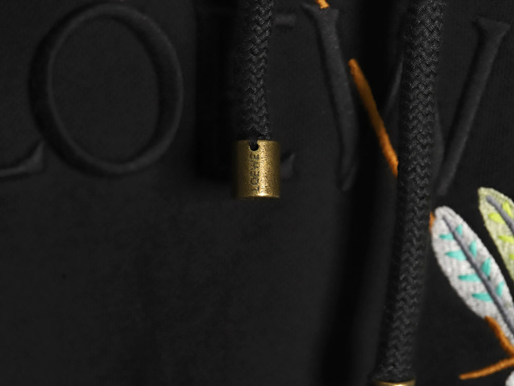 L0ew* x suna fujita embroidered hooded sweatshirt