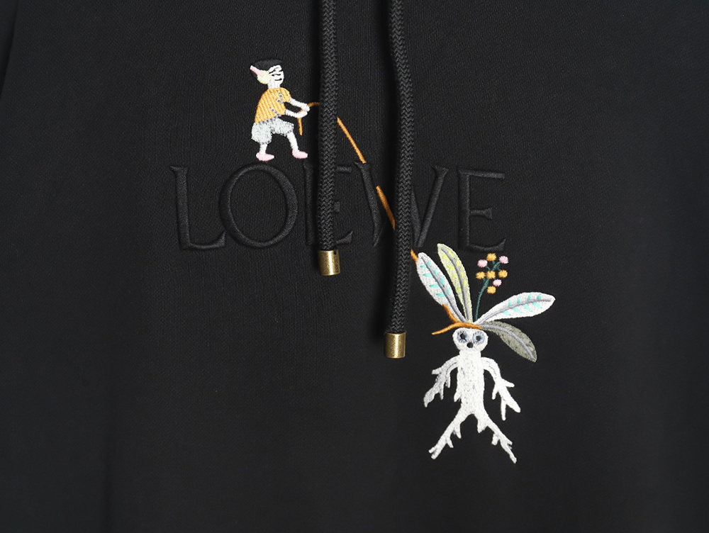 L0ew* x suna fujita embroidered hooded sweatshirt