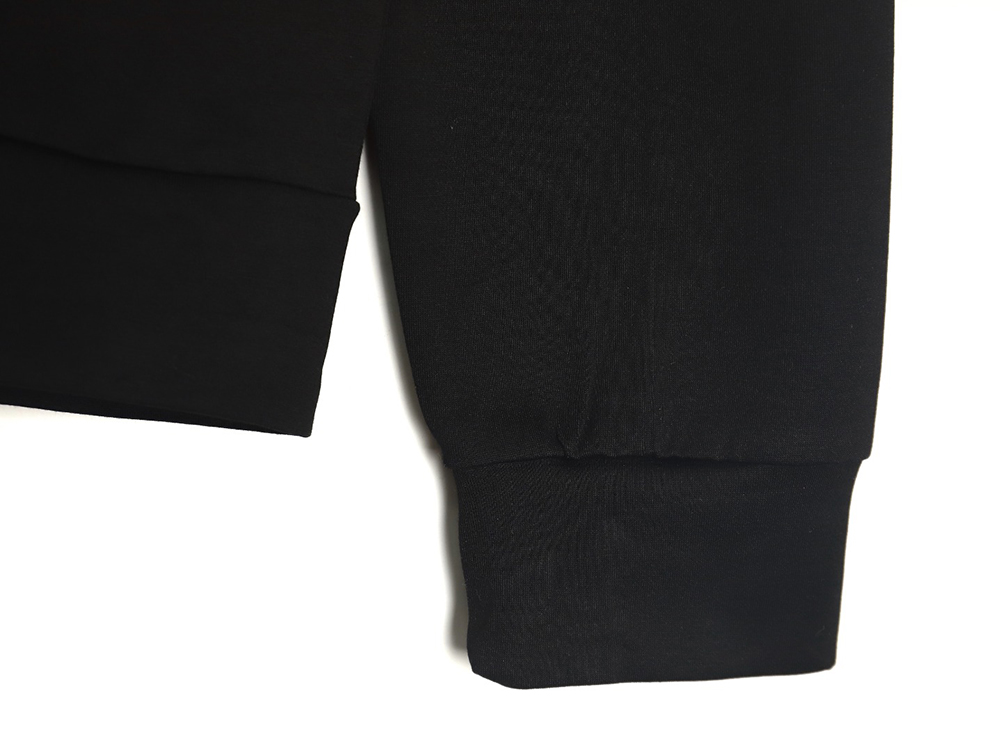 Pra*a chest embroidered logo hoodie