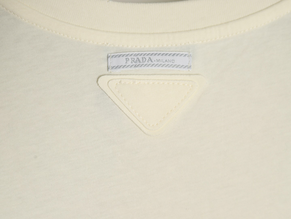 Pra*a classic logo print long sleeve t-shirt tsk1