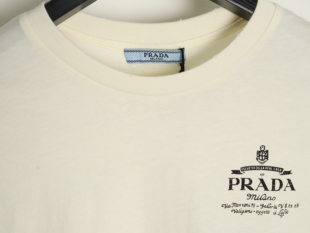 Pra*a classic logo print long sleeve t-shirt tsk1