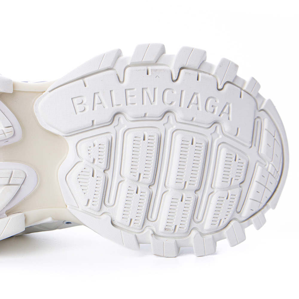 Ba*len*cia*ga track signature sneaker in white/black