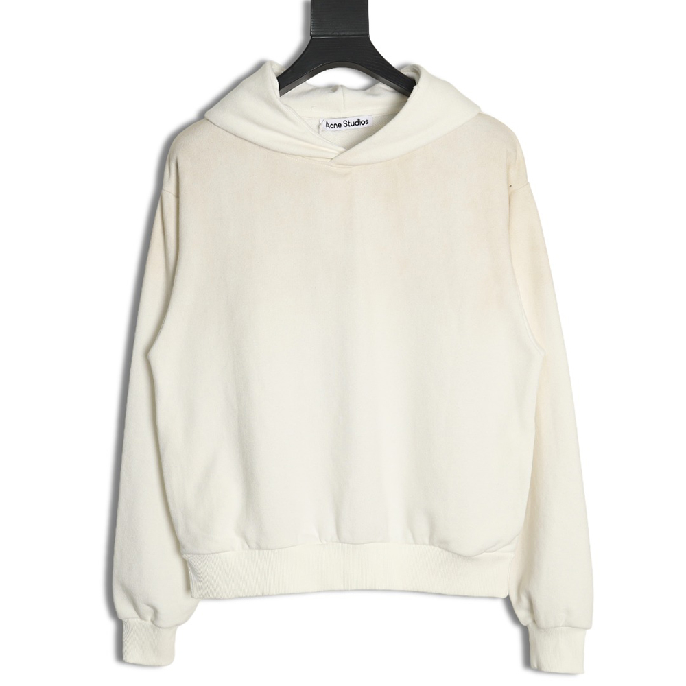 Acne Studios 1996 Washed Distressed Hoodie (White)