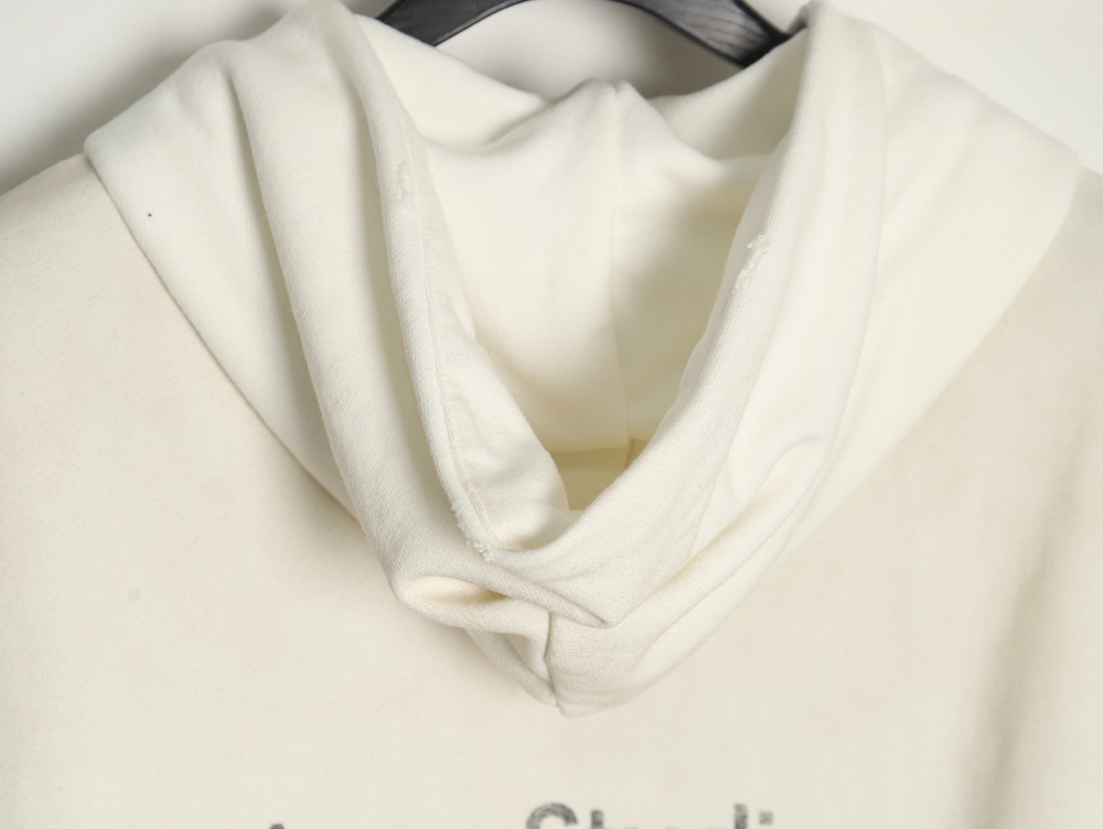 Acne Studios 1996 Washed Distressed Hoodie (White)