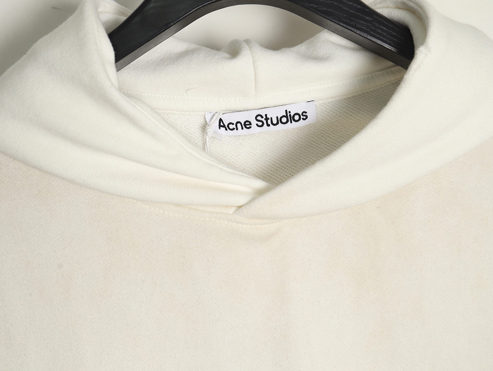 Acne Studios 1996 Washed Distressed Hoodie (White)