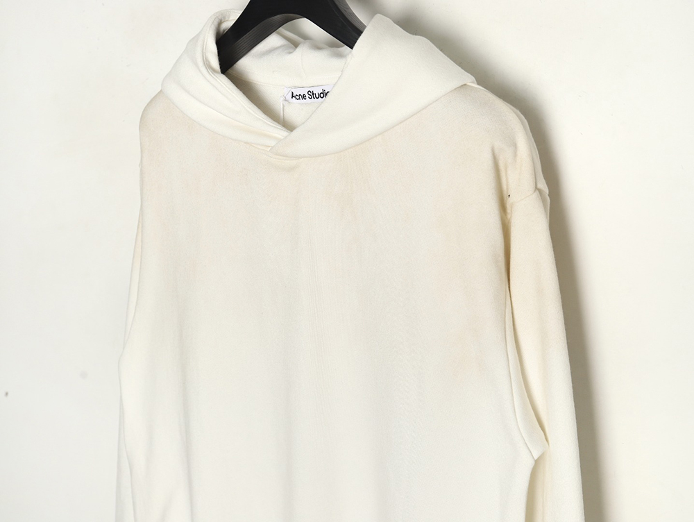 Acne Studios 1996 Washed Distressed Hoodie (White)