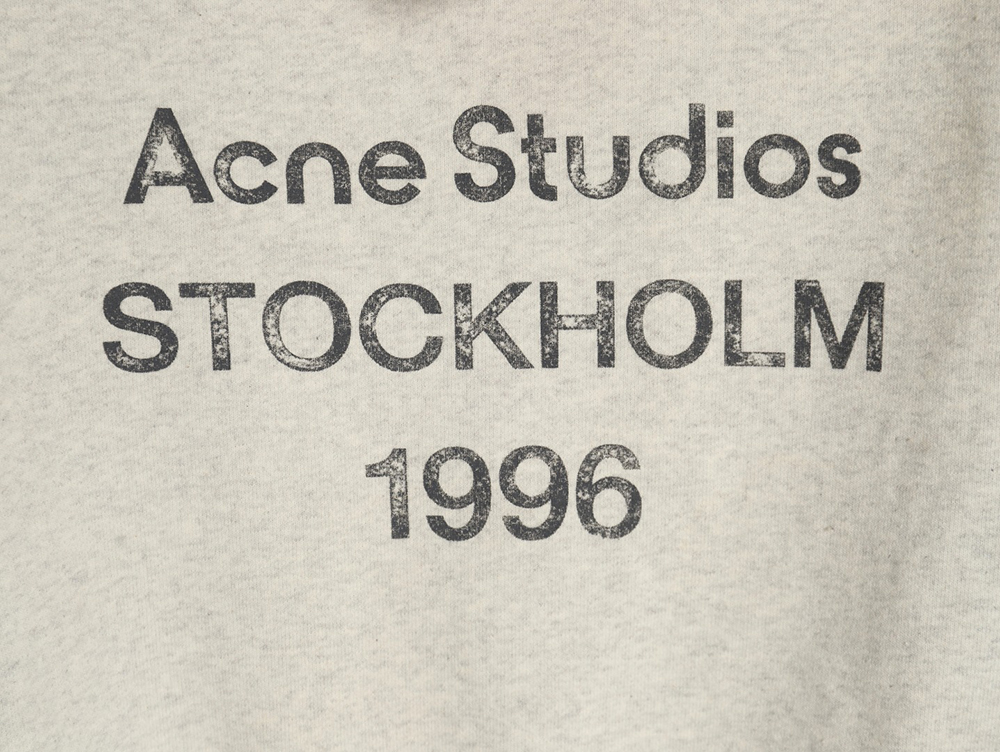 Acne Studios 1996 Washed Distressed Hoodie (Gray)
