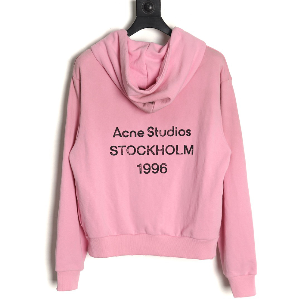 Acne Studios 1996 Washed Distressed Hoodie TSK1
