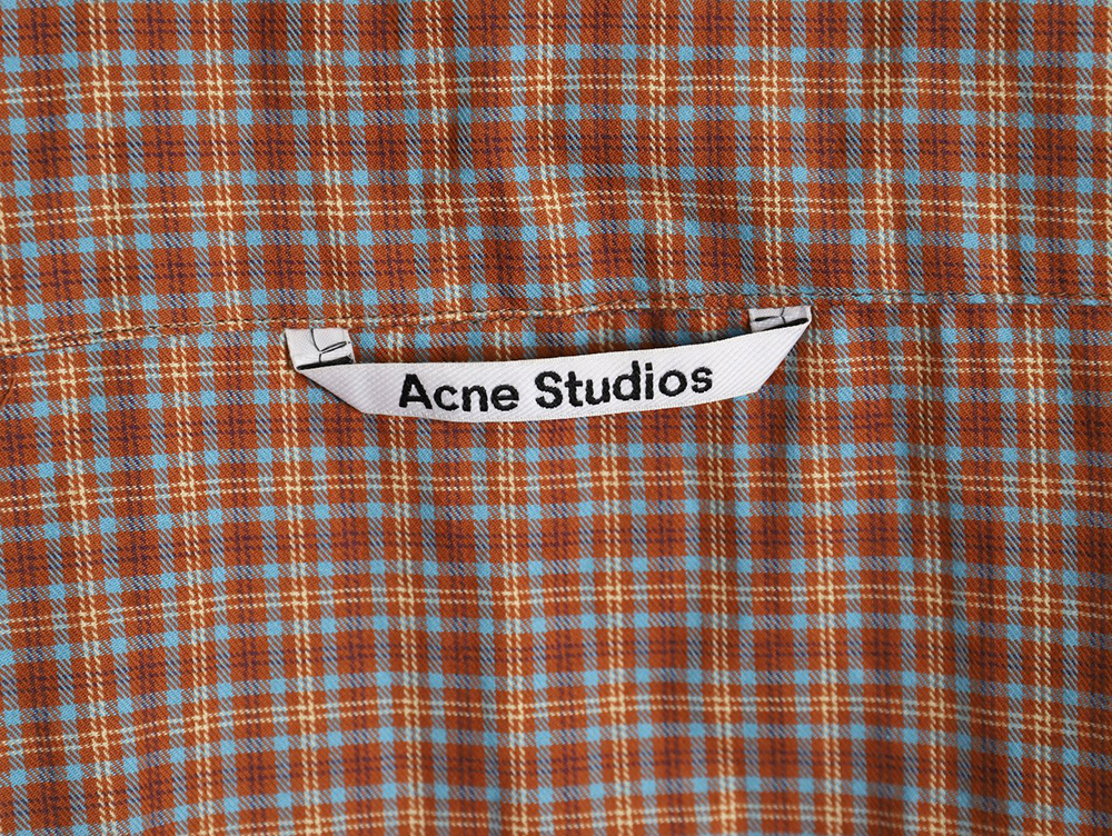 Acne Studios patchwork check long-sleeved shirt