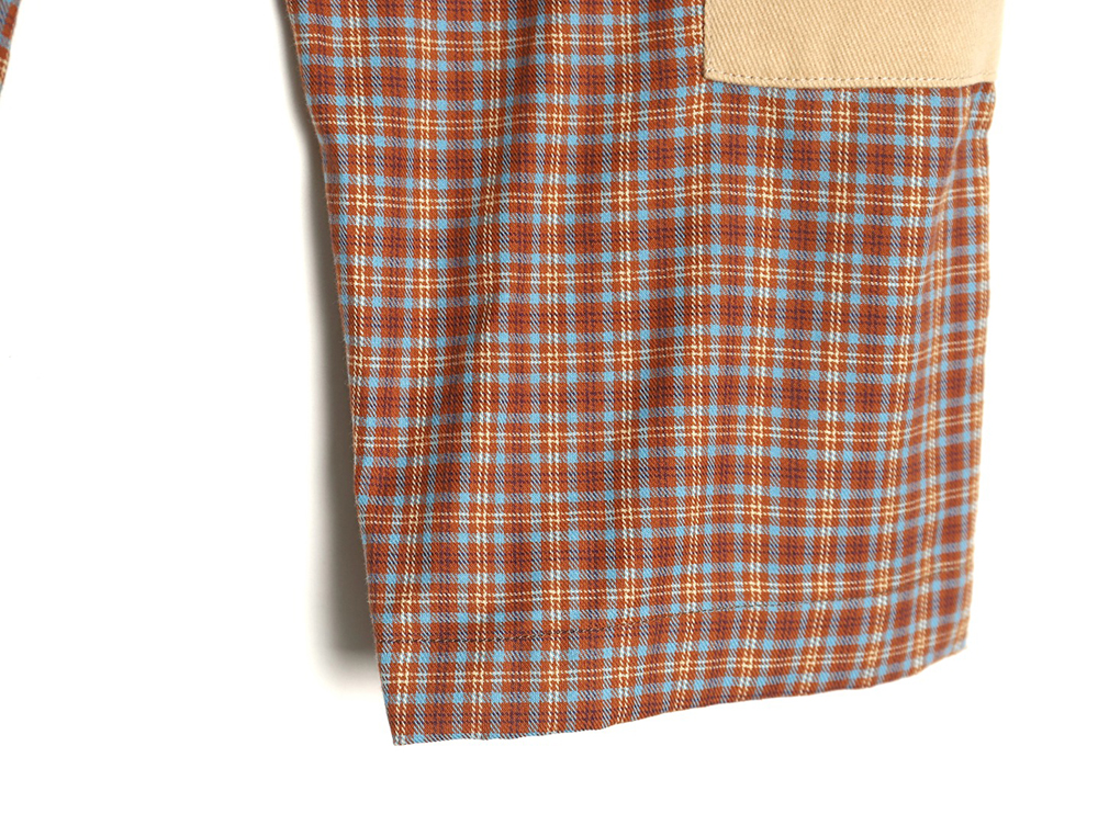 Acne Studios patchwork check long-sleeved shirt