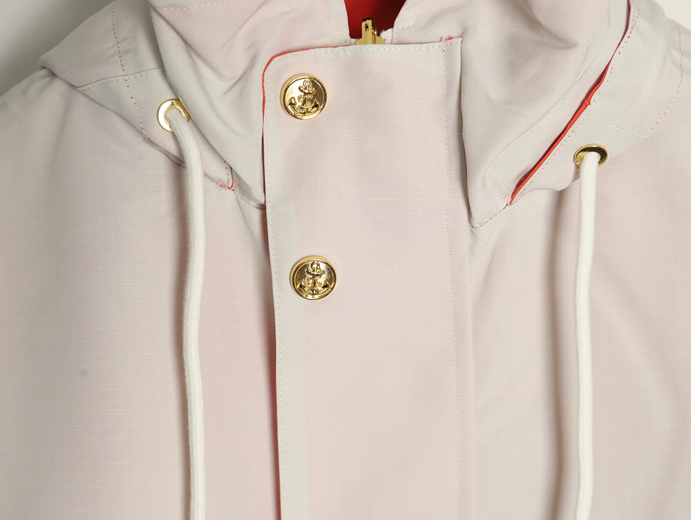 G*u*i red and green web double-sided windbreaker hooded jacket