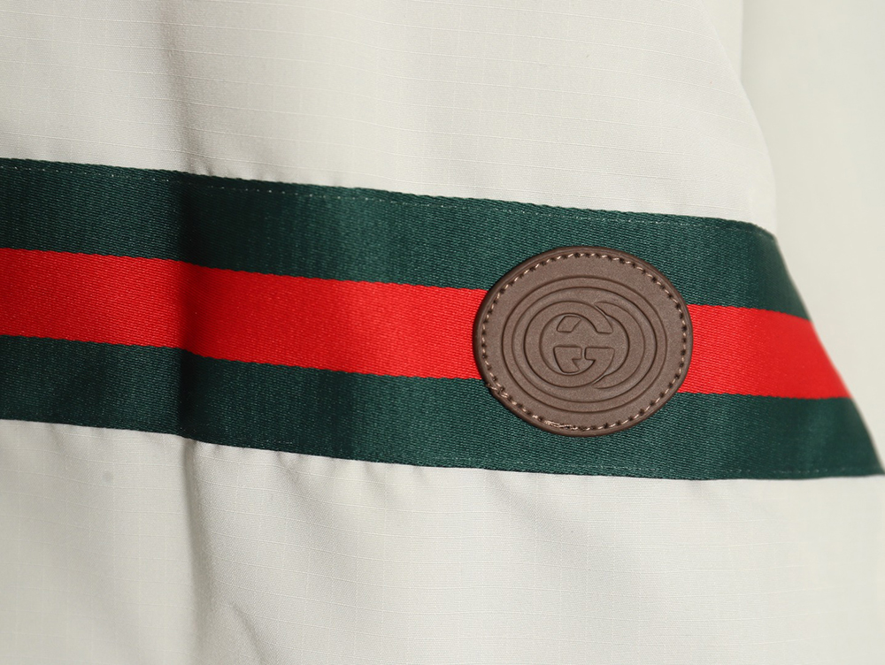 G*u*i red and green web double-sided windbreaker hooded jacket tsk1