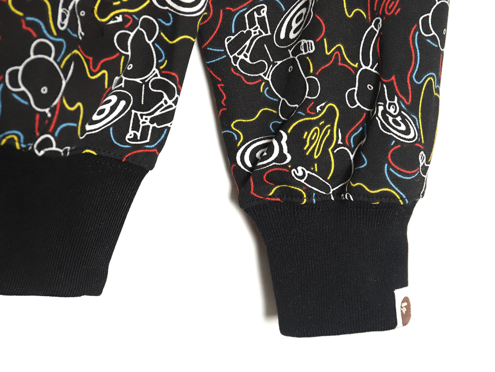 Bape x Medicon Toy joint violent bear and shark camouflage hoodie