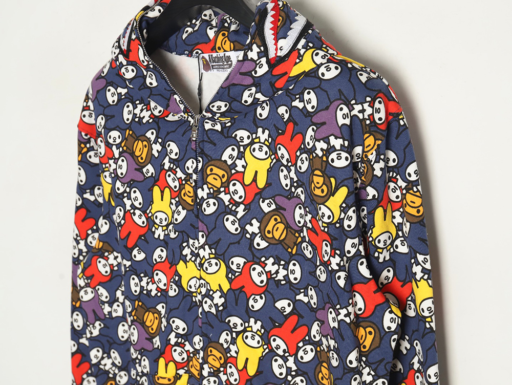 Bape My Melody shark and tiger zip-up hoodie