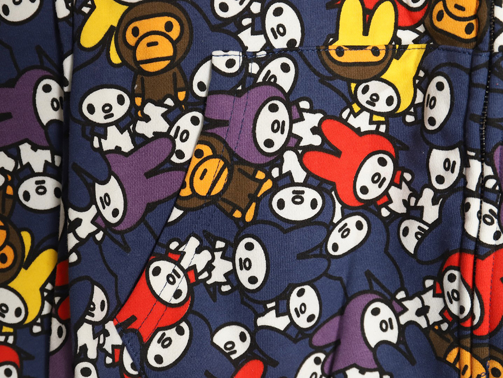 Bape My Melody shark and tiger zip-up hoodie