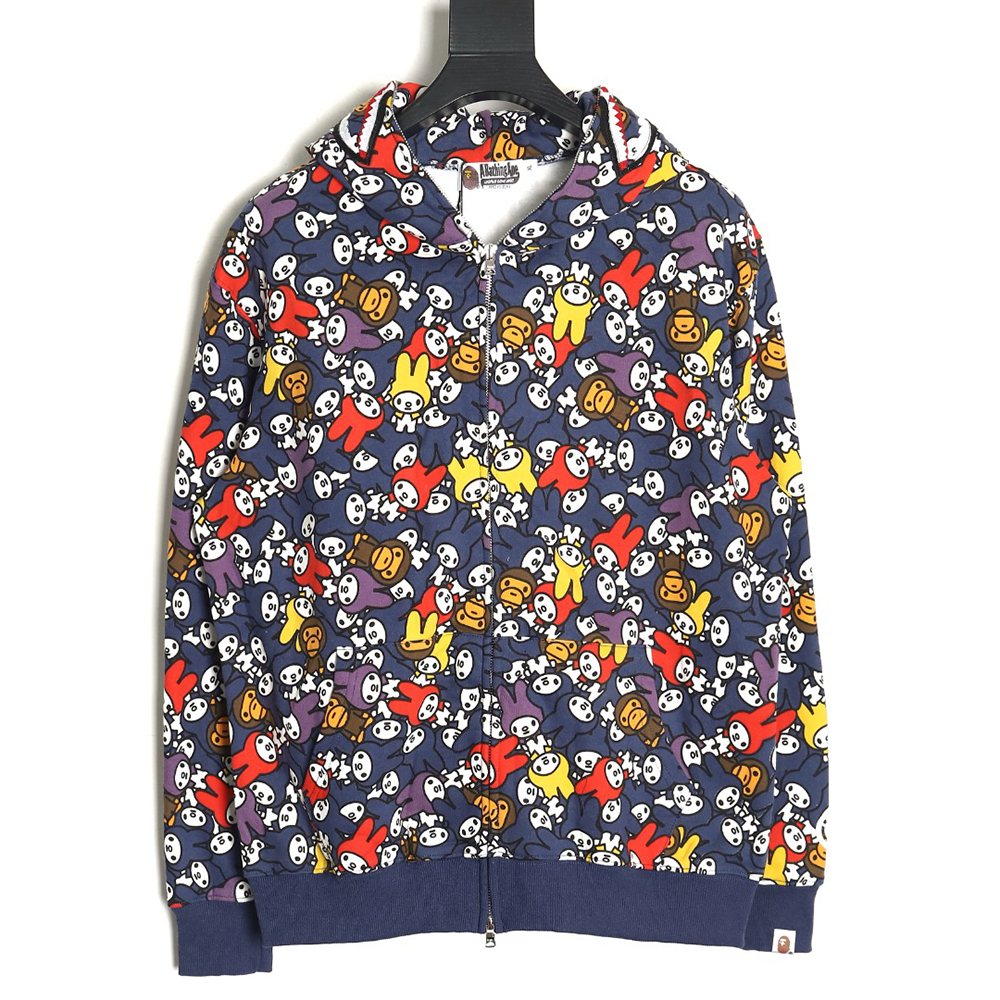 Bape My Melody shark and tiger zip-up hoodie