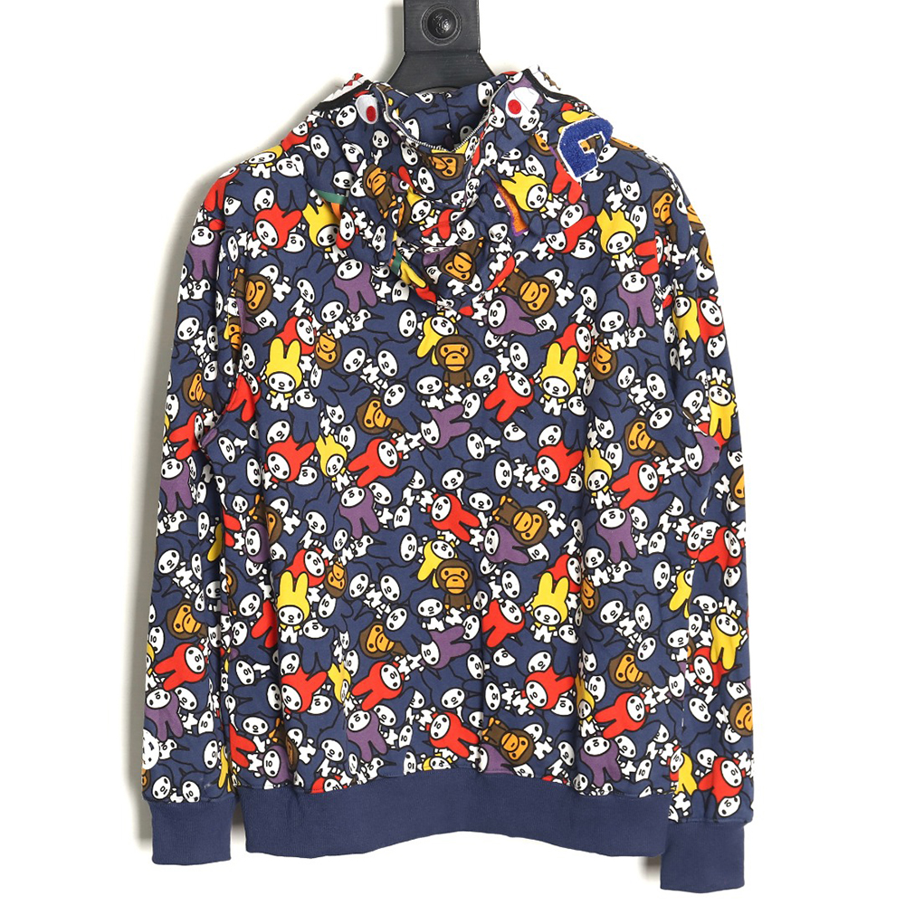 Bape My Melody shark and tiger zip-up hoodie