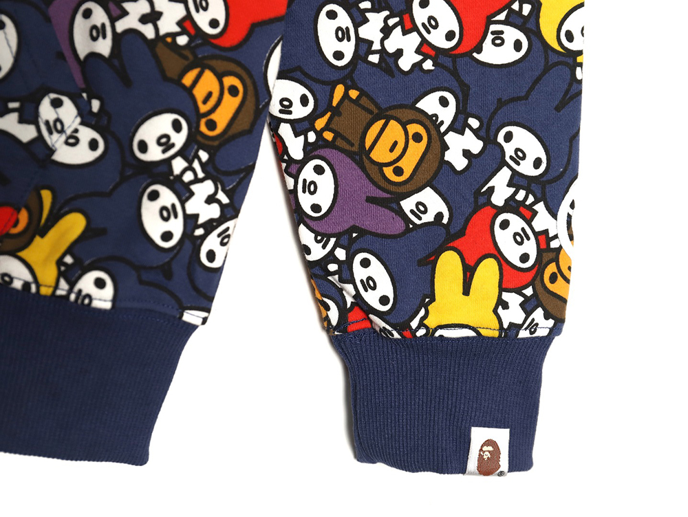 Bape My Melody shark and tiger zip-up hoodie