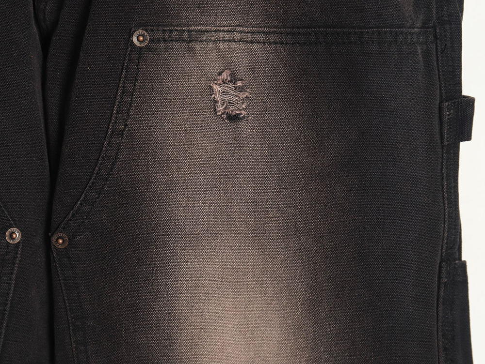 Ba*len*cia*ga distressed denim trousers with ripped pockets