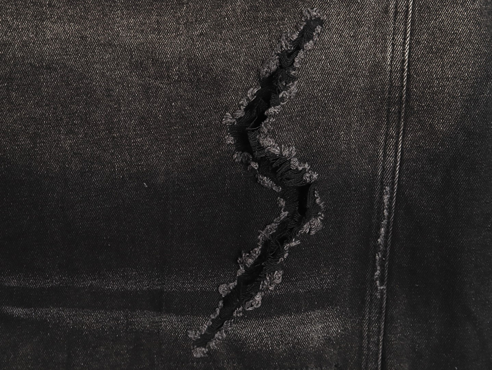 Ba*len*cia*ga distressed lightning denim jacket