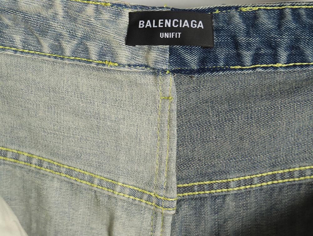 Ba*len*cia*ga panelled denim trousers