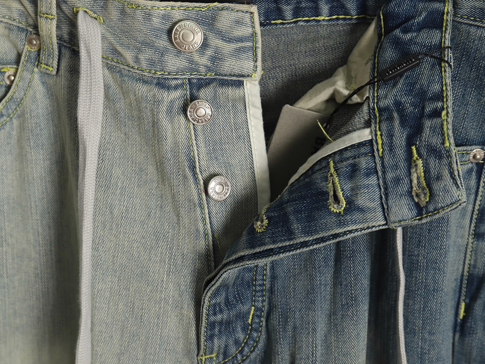 Ba*len*cia*ga panelled denim trousers