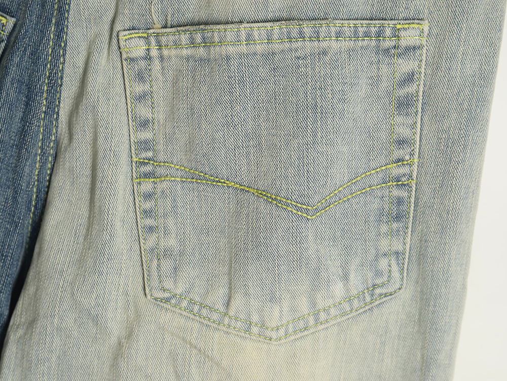 Ba*len*cia*ga panelled denim trousers