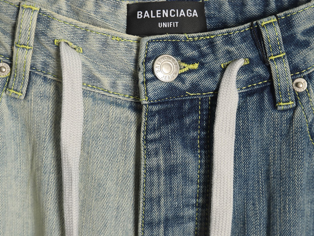Ba*len*cia*ga panelled denim trousers