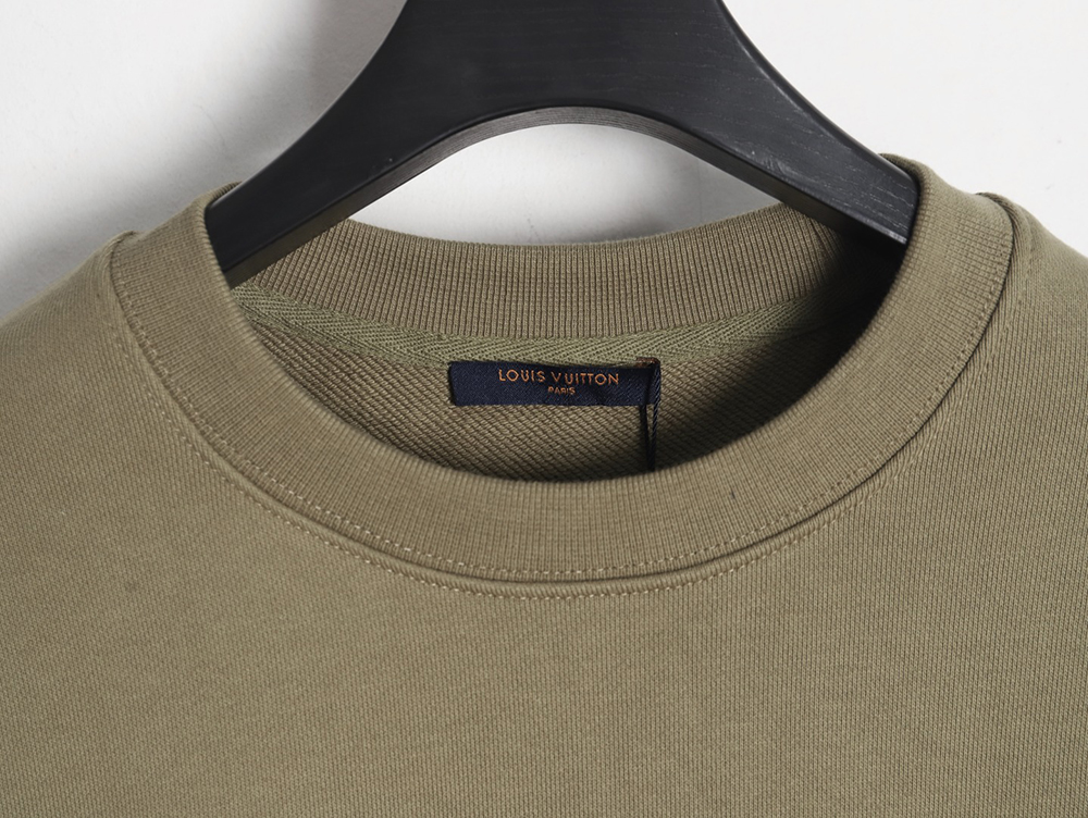 l0*is V*t0n fake pocket lettering print crew neck sweatshirt tsk1