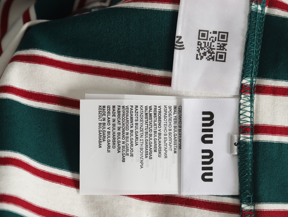 Miu Miu striped pocket long-sleeved T-shirt TSK1