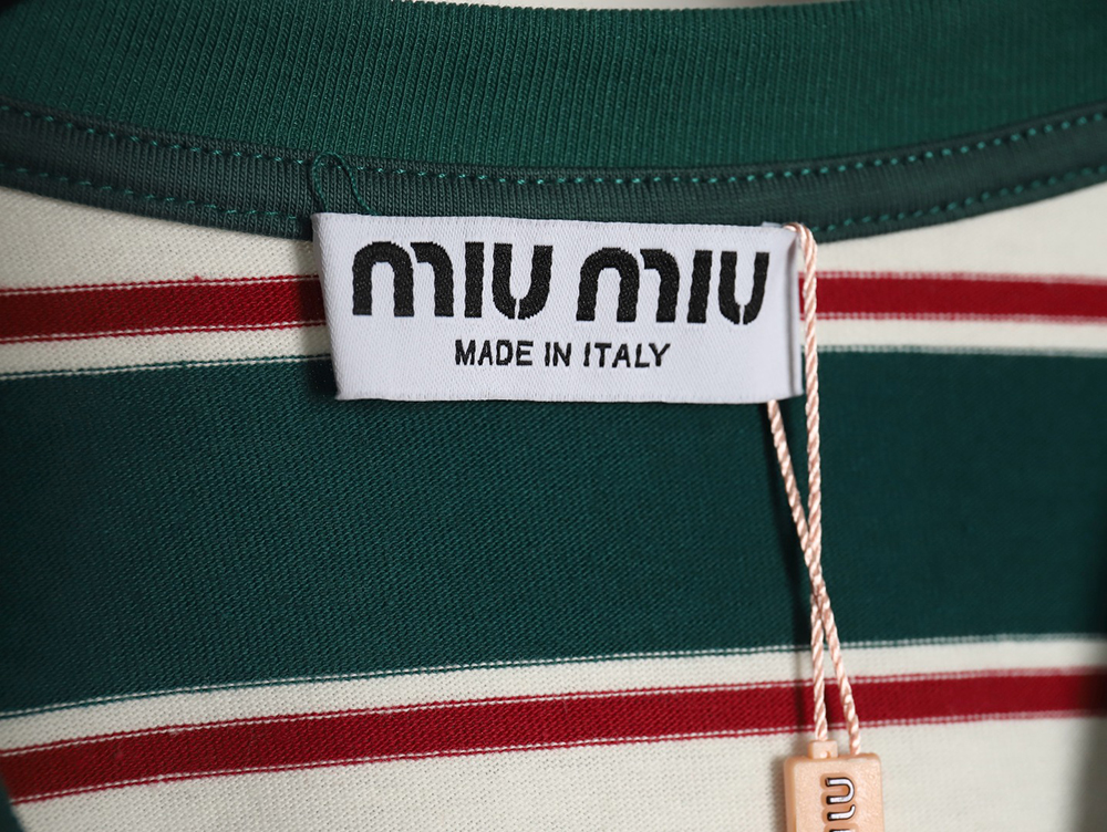 Miu Miu striped pocket long-sleeved T-shirt TSK1