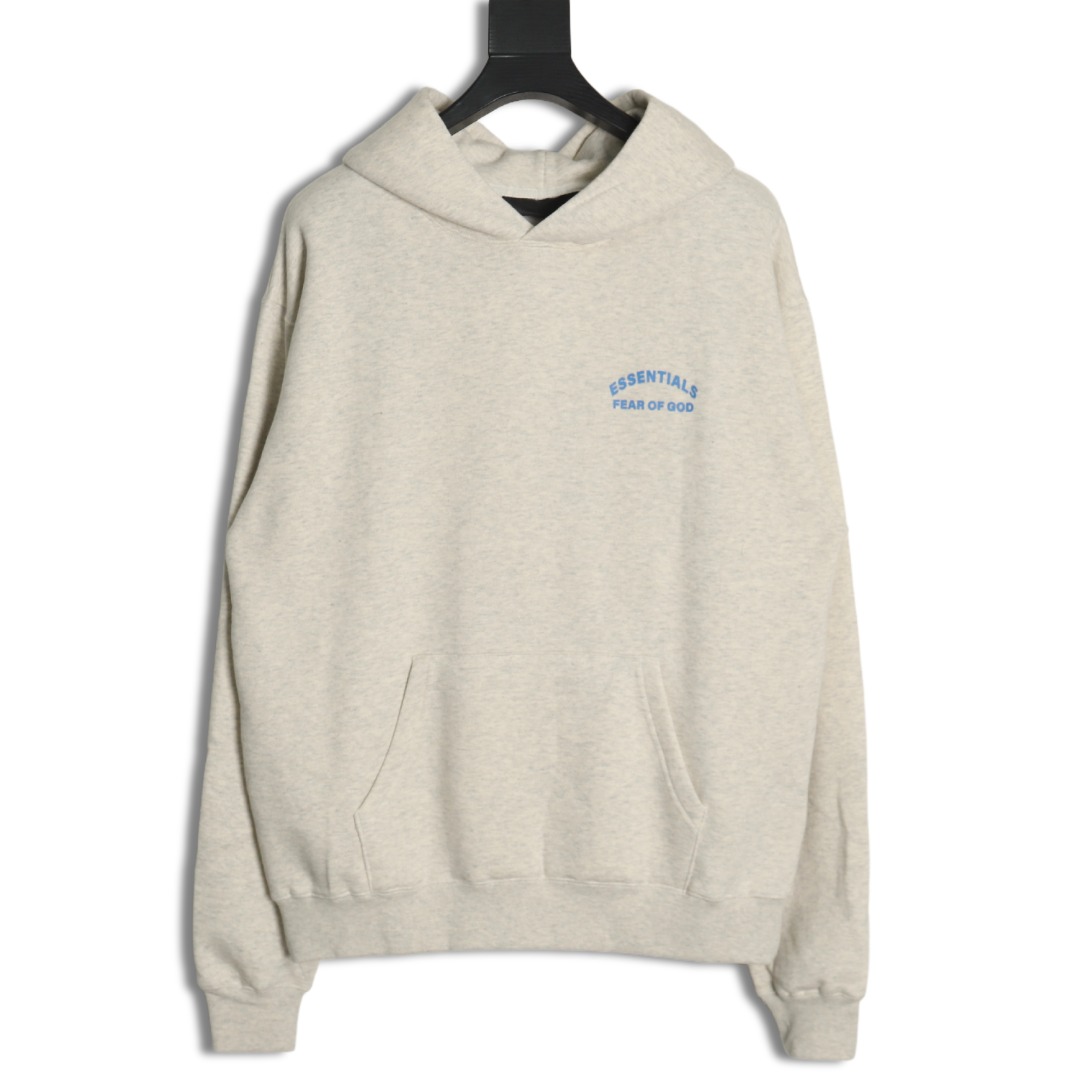 Fear of God blue lettering hoodie