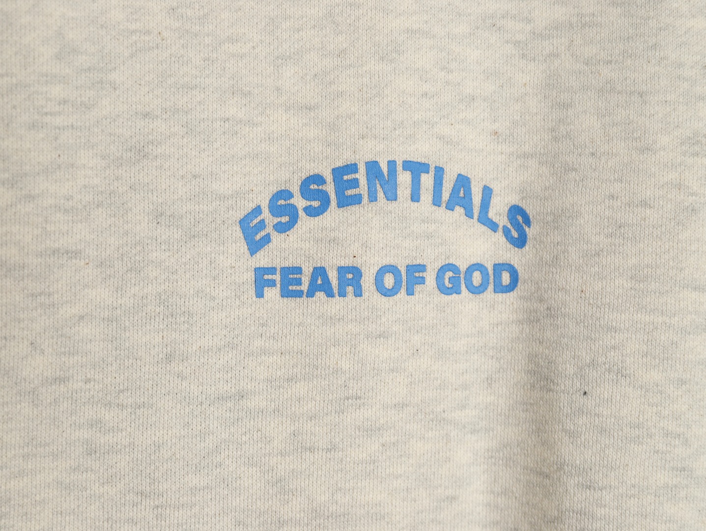 Fear of God blue lettering hoodie