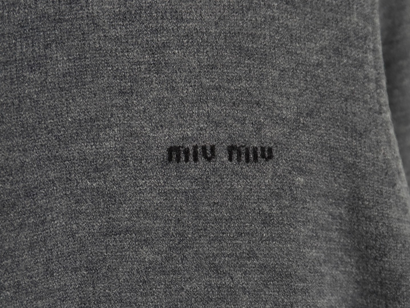Miu Miu Lettering Cashmere Knit Cardigan