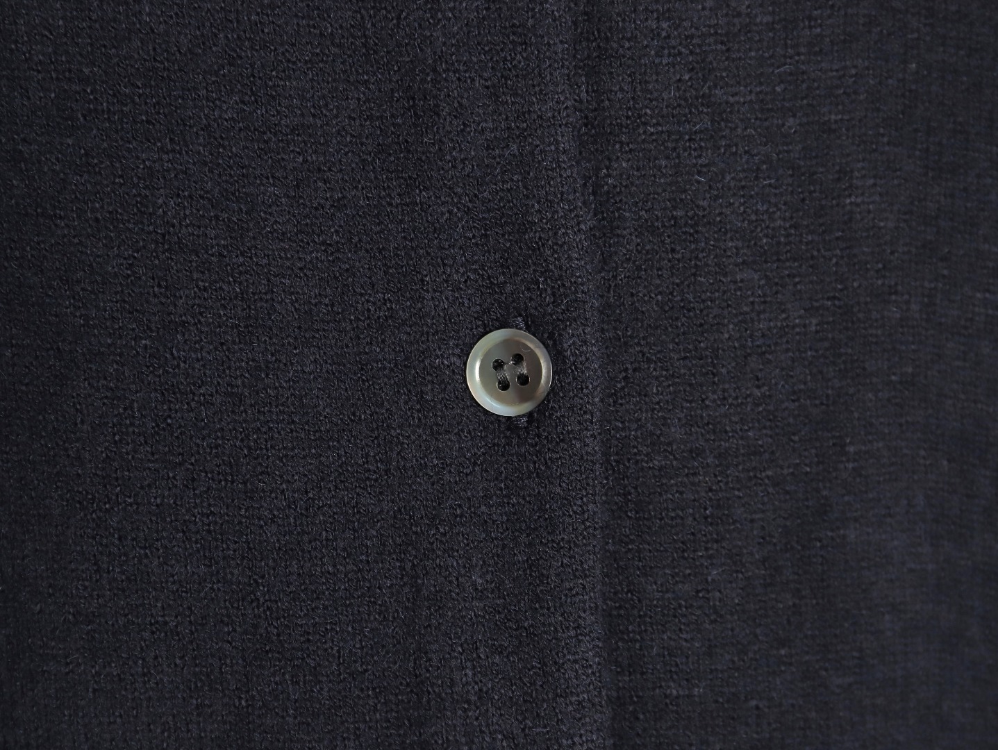 Miu Miu Lettering Cashmere Knit Cardigan (Navy)