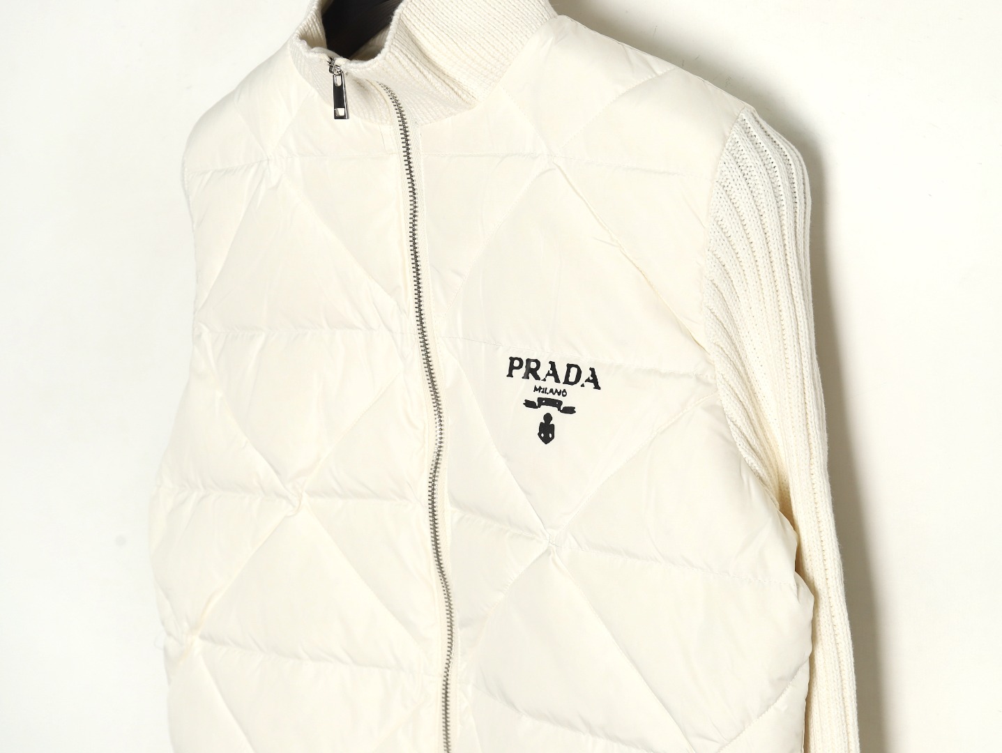 pra*a Di*m*nd down patchwork jacket