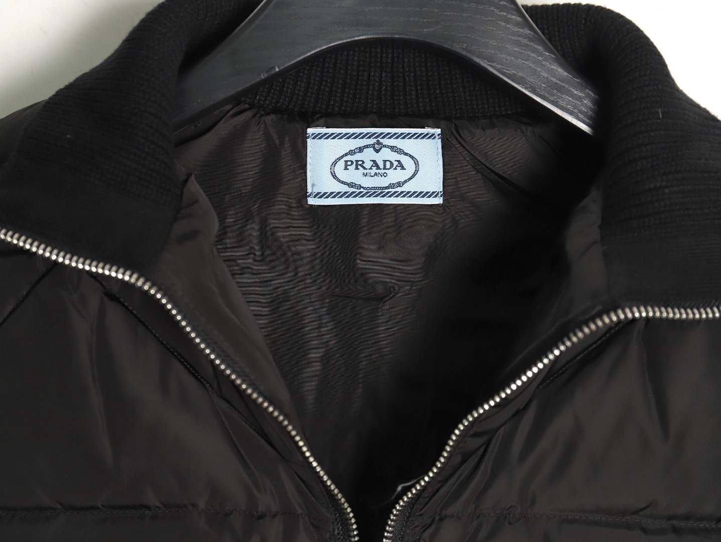 pra*a Di*m*nd down patchwork jacket tsk1