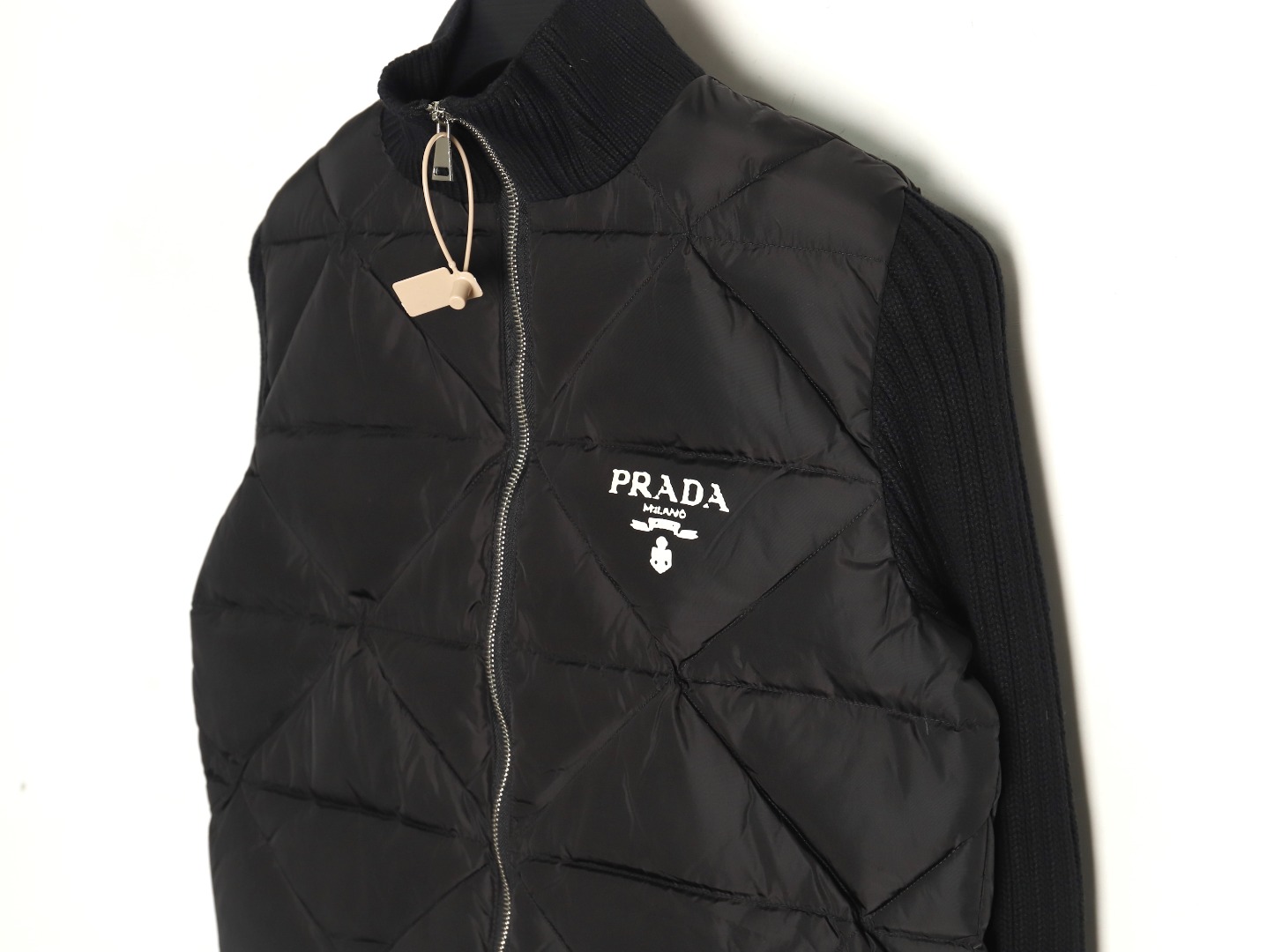 pra*a Di*m*nd down patchwork jacket tsk1