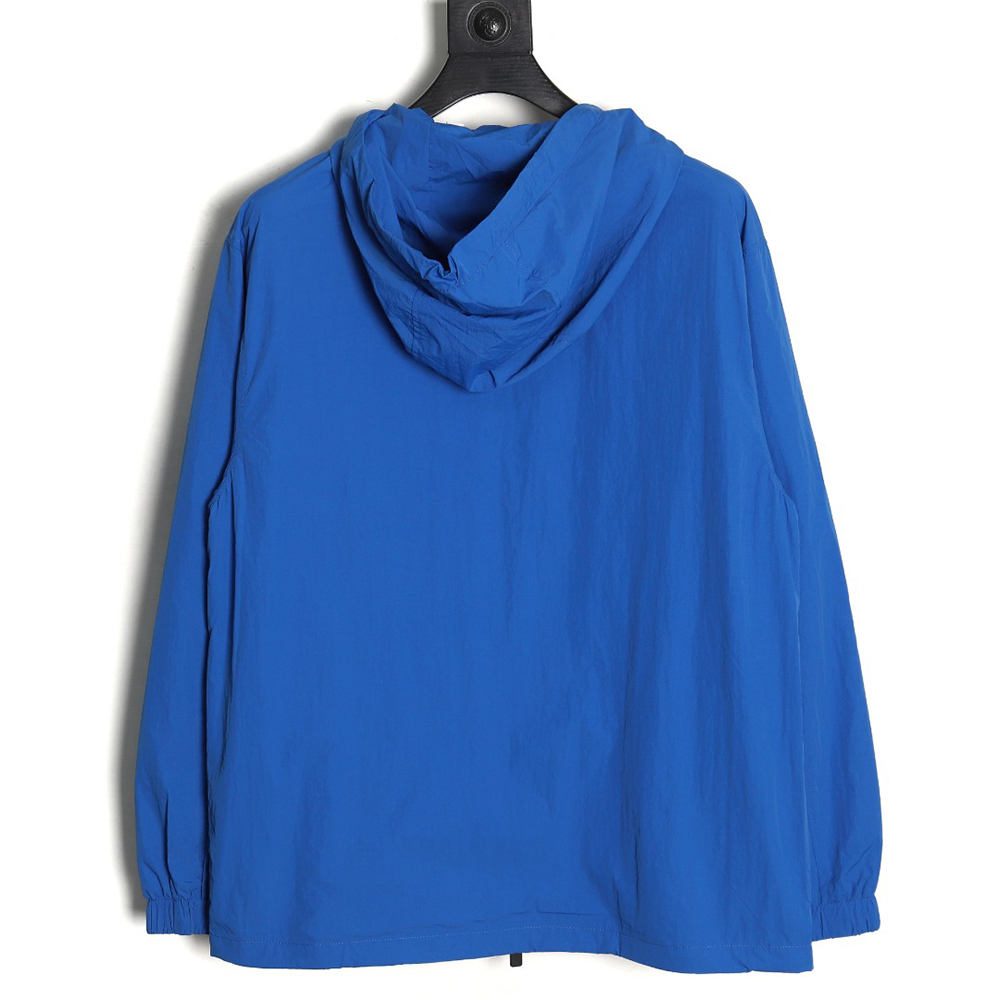 B**rry warhorse embroidered thin hooded trench jacket