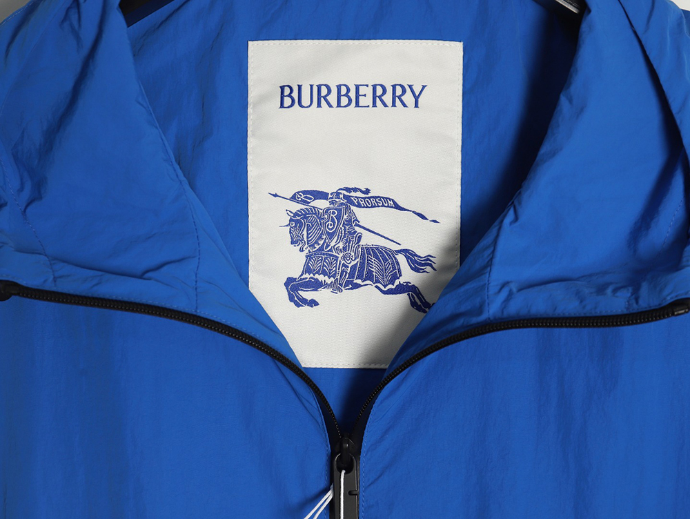 B**rry warhorse embroidered thin hooded trench jacket