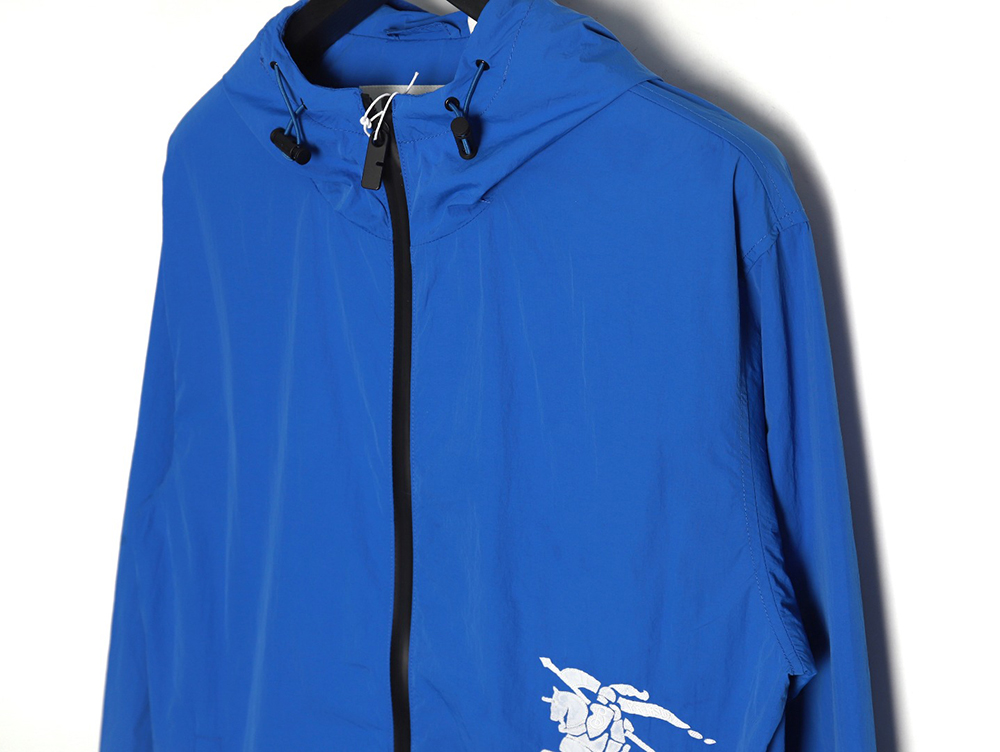 B**rry warhorse embroidered thin hooded trench jacket