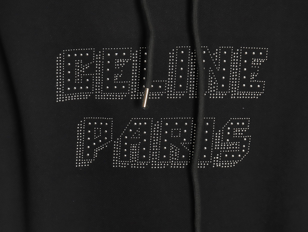 ce**e rivet Di*m*nd lettering hoodie