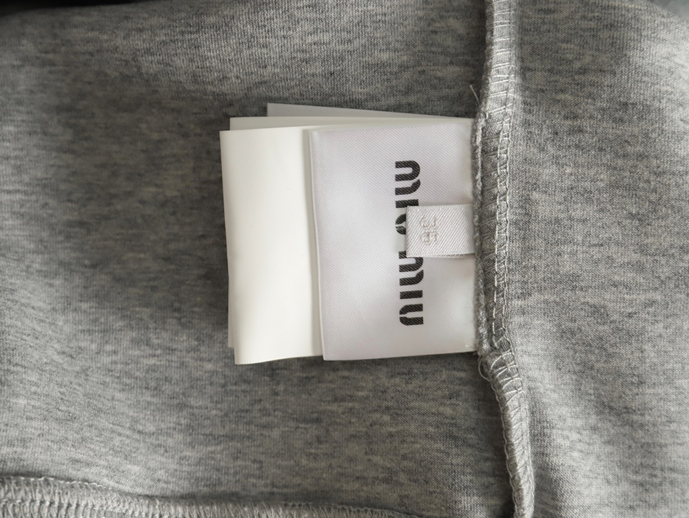 Miu Miu lettering patch zip-up jacket