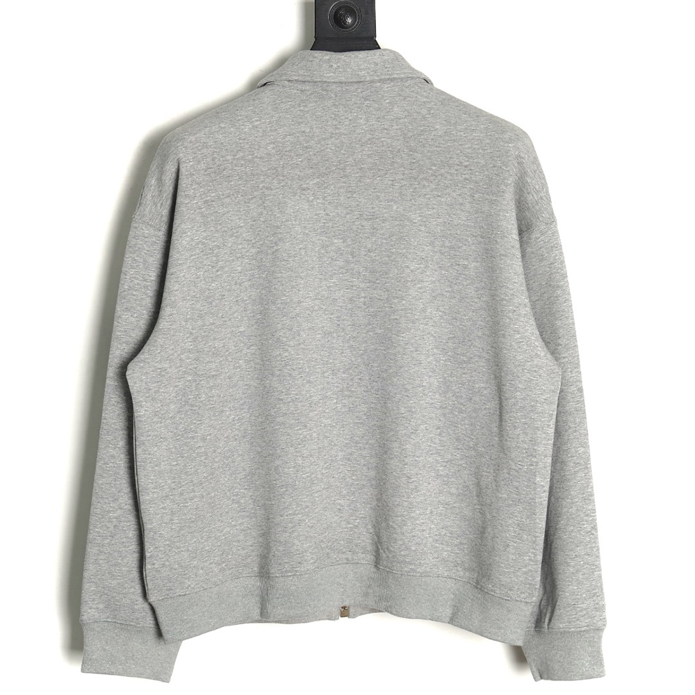 Miu Miu lettering patch zip-up jacket