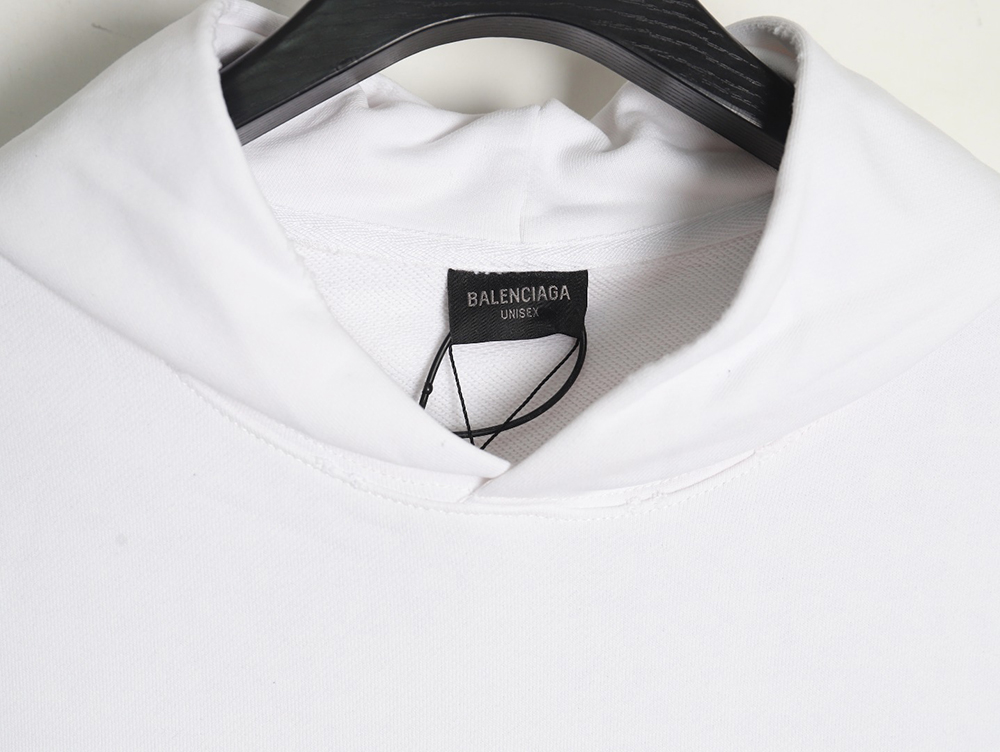 Ba*len*cia*ga distressed tape hoodie
