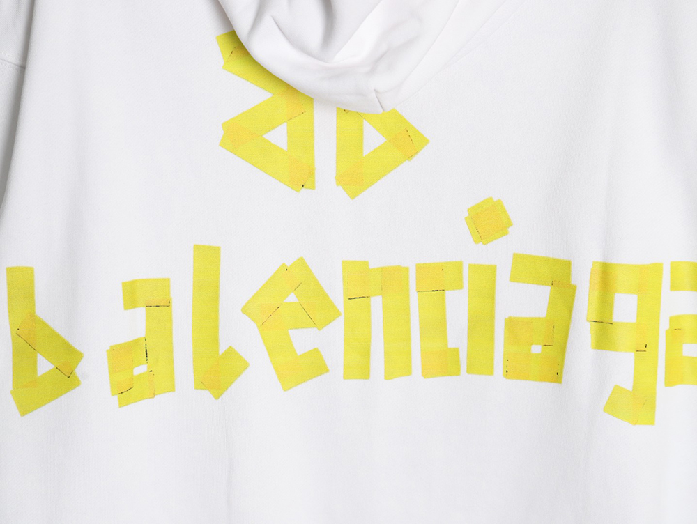 Ba*len*cia*ga distressed tape hoodie